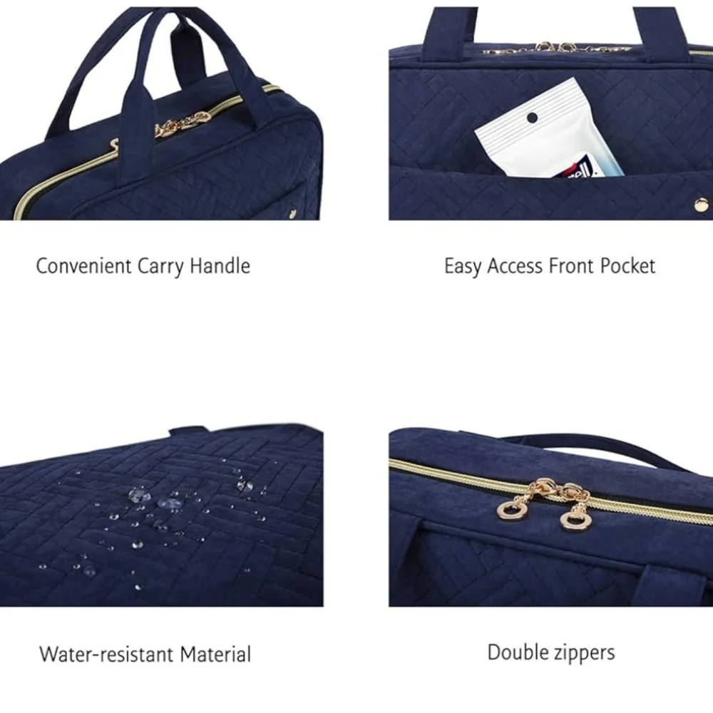 Toiletry/Travel Bag with Hanging Hook, Water-resistant Makeup Cosmetic Bag